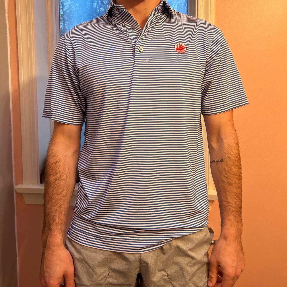 Striped Footjoy golf shirt Essex County Club